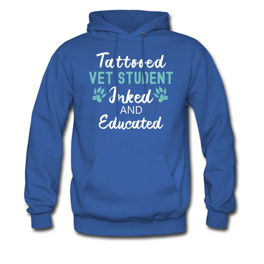 Vet Student Inked and Educated Unisex Hoodie-Men's Hoodie | Hanes P170-I love Veterinary