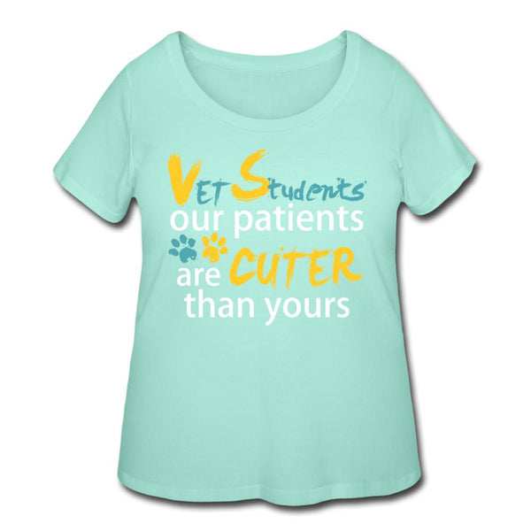 Vet Student our patients are cuter than yours Our patients are cuter than yours Women's Curvy T-shirt-Women’s Curvy T-Shirt | LAT 3804-I love Veterinary