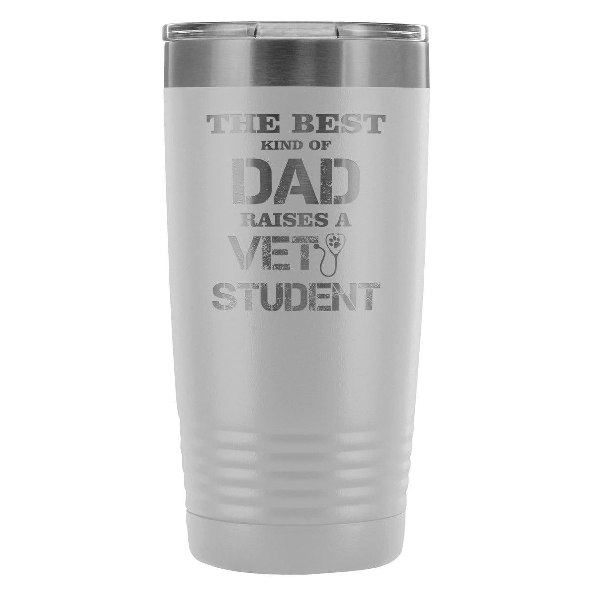 Vet Student- The best kind of Dad raises a Vet Student 20oz Vacuum Tumbler-Tumblers-I love Veterinary