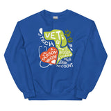 Vet Tech : A person whose heart is bigger than their bank account Crewneck Sweatshirt-I love Veterinary