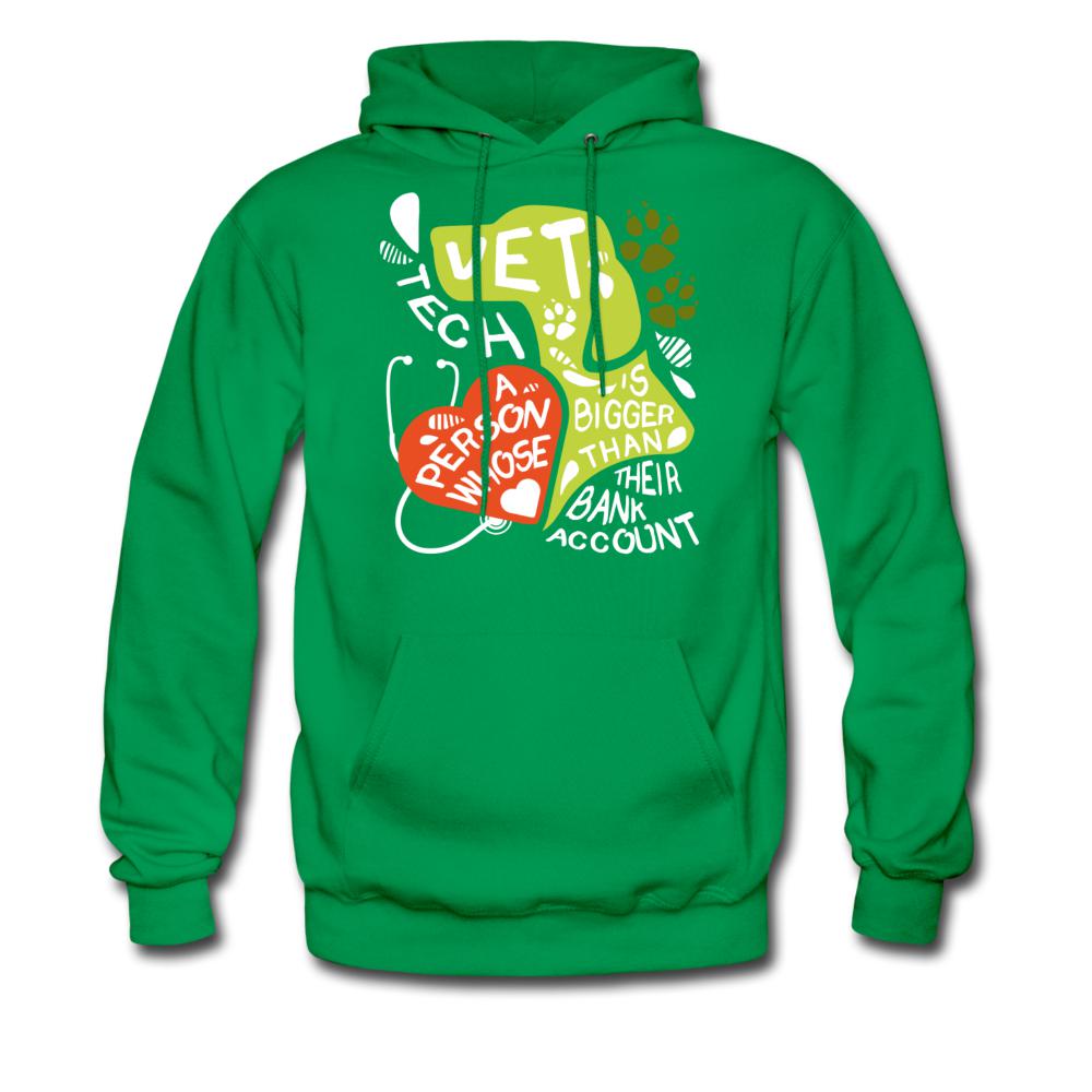 Vet Tech : A person whose heart is bigger than their bank account Unisex Hoodie-Men's Hoodie | Hanes P170-I love Veterinary