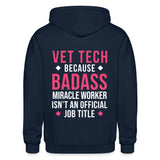 Vet Tech because BADASS MIRACLE WORKER isn't an official job title Gildan Heavy Blend Adult Zip Hoodie-Heavy Blend Adult Zip Hoodie | Gildan G18600-I love Veterinary