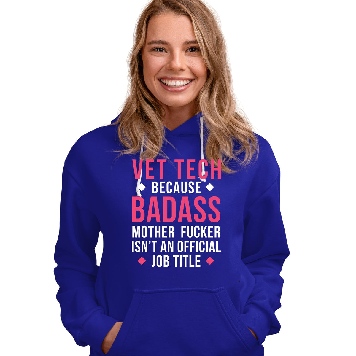 Vet Tech because badass mother fucker isn't an official job title Unisex Hoodie-Men's Hoodie | Hanes P170-I love Veterinary