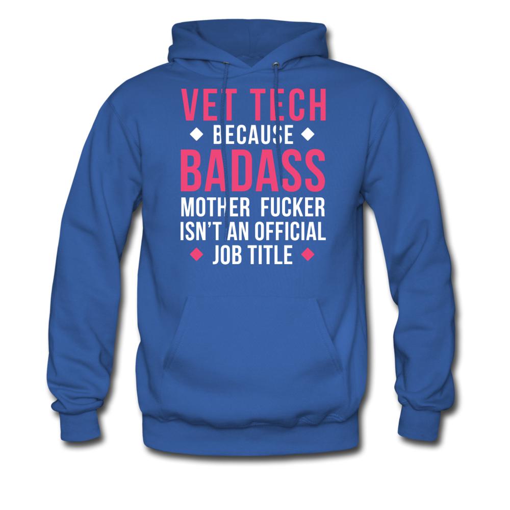 Vet Tech because badass mother fucker isn't an official job title Unisex Hoodie-Men's Hoodie | Hanes P170-I love Veterinary