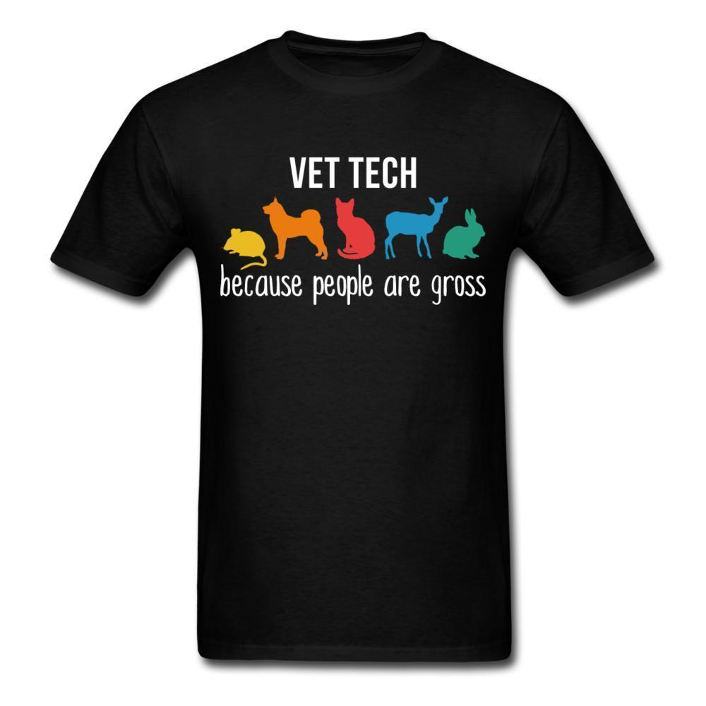 Vet tech: because people are gross Unisex T-shirt-Unisex Classic T-Shirt | Fruit of the Loom 3930-I love Veterinary