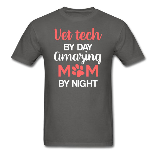 Vet Tech by day amazing Mom by night Unisex T-shirt-Unisex Classic T-Shirt | Fruit of the Loom 3930-I love Veterinary