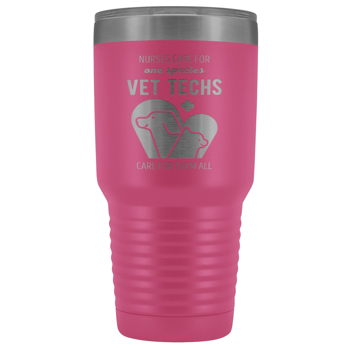 Vet Tech care for all species 30oz Vacuum Tumbler-Tumblers-I love Veterinary