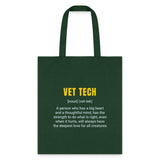 Vet Tech Definition Cotton Tote Bag-Tote Bag | Q-Tees Q800-I love Veterinary