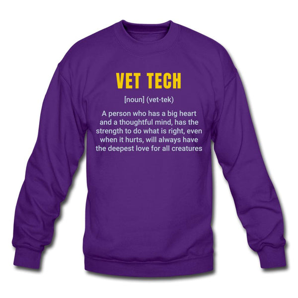 Vet Tech Definition Crewneck Sweatshirt-Unisex Crewneck Sweatshirt | Gildan 18000-I love Veterinary