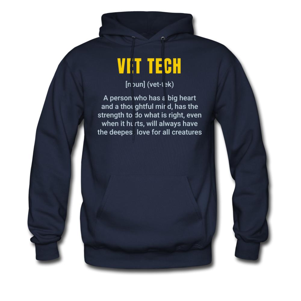 Vet Tech Definition Unisex Hoodie-Men's Hoodie | Hanes P170-I love Veterinary