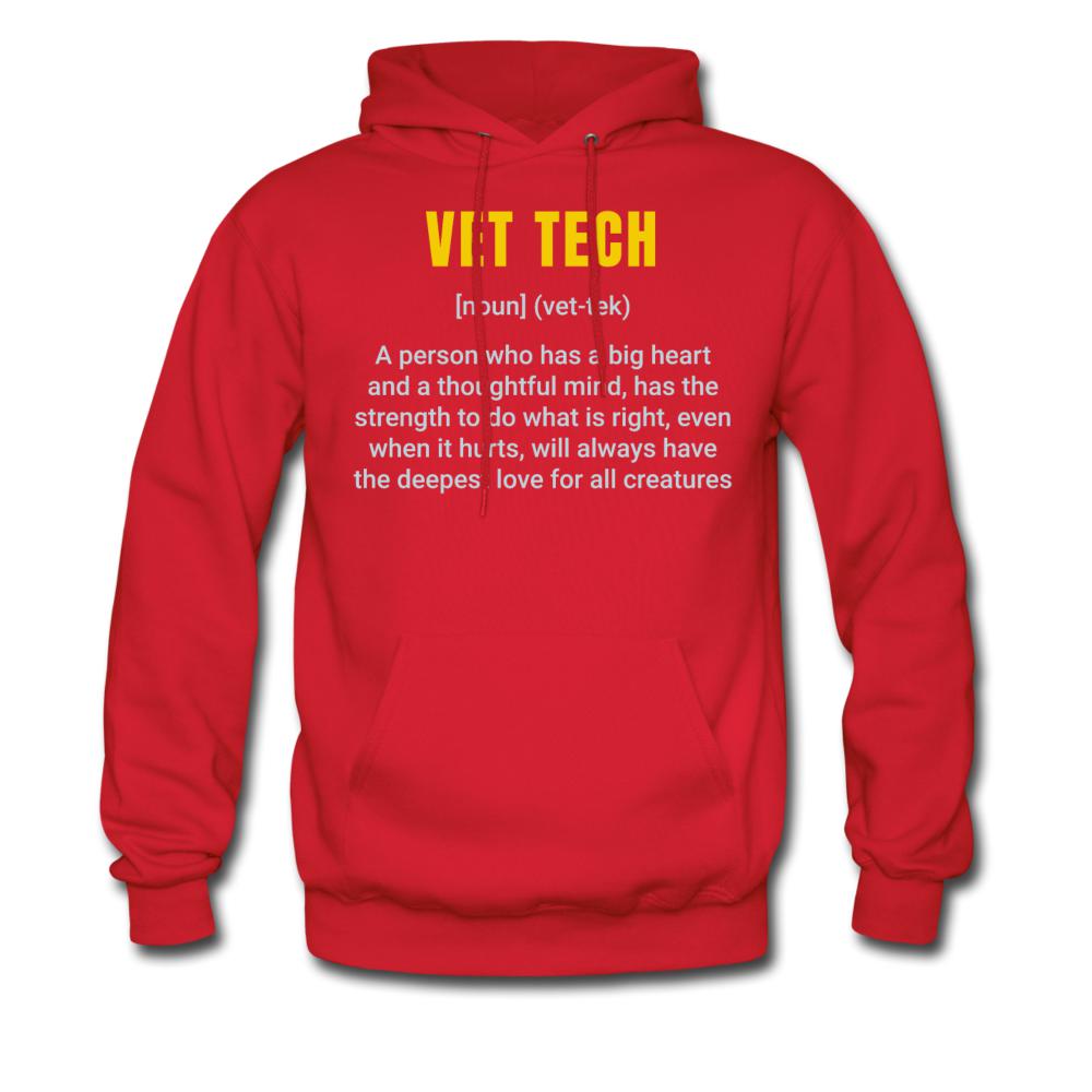 Vet Tech Definition Unisex Hoodie-Men's Hoodie | Hanes P170-I love Veterinary
