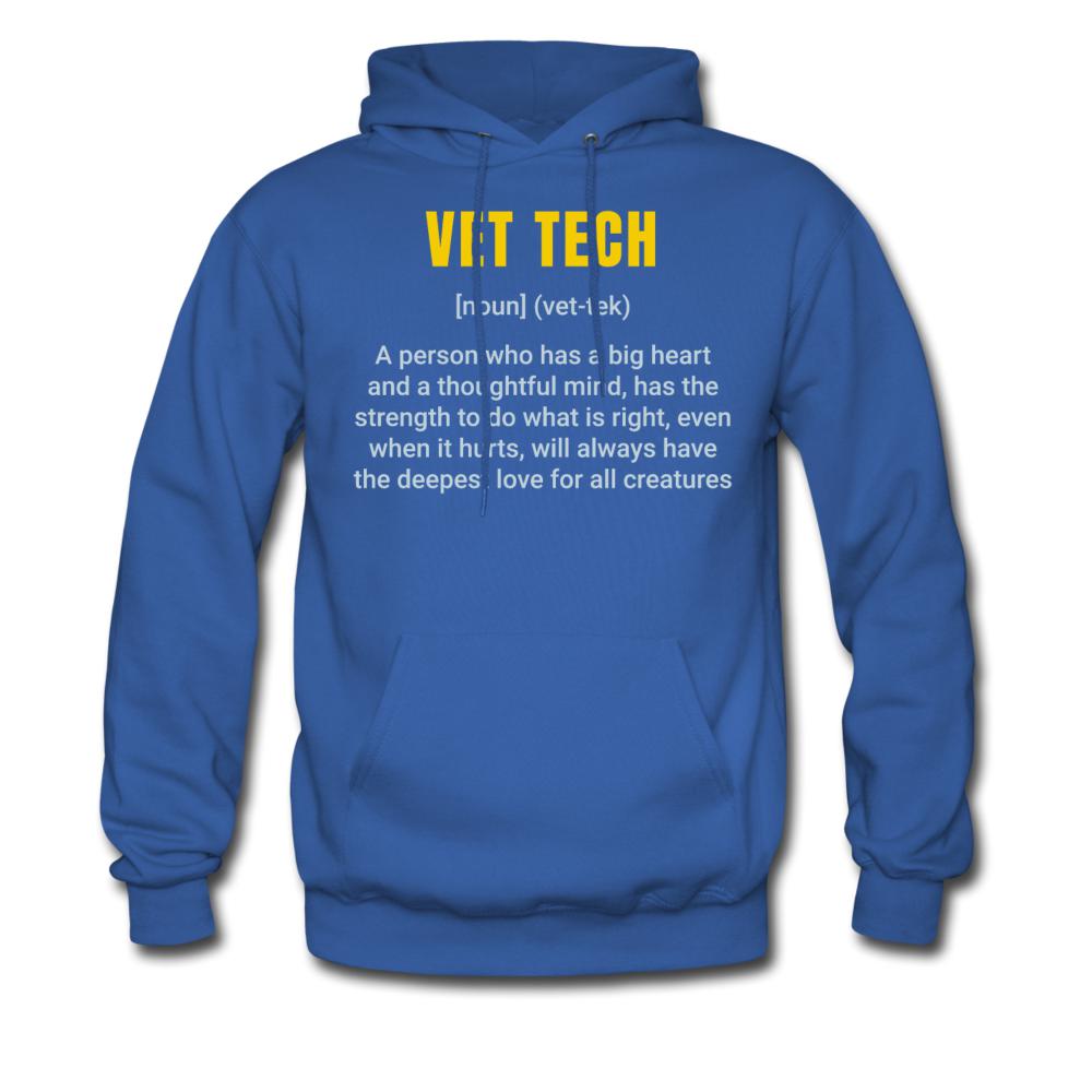 Vet Tech Definition Unisex Hoodie-Men's Hoodie | Hanes P170-I love Veterinary