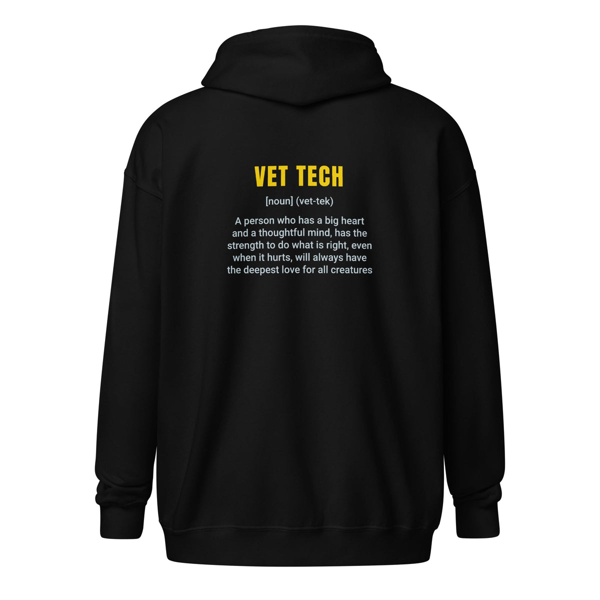 Vet Tech Definition Unisex Zip Hoodie-Unisex Zip Hoodie | Gildan 18600-I love Veterinary