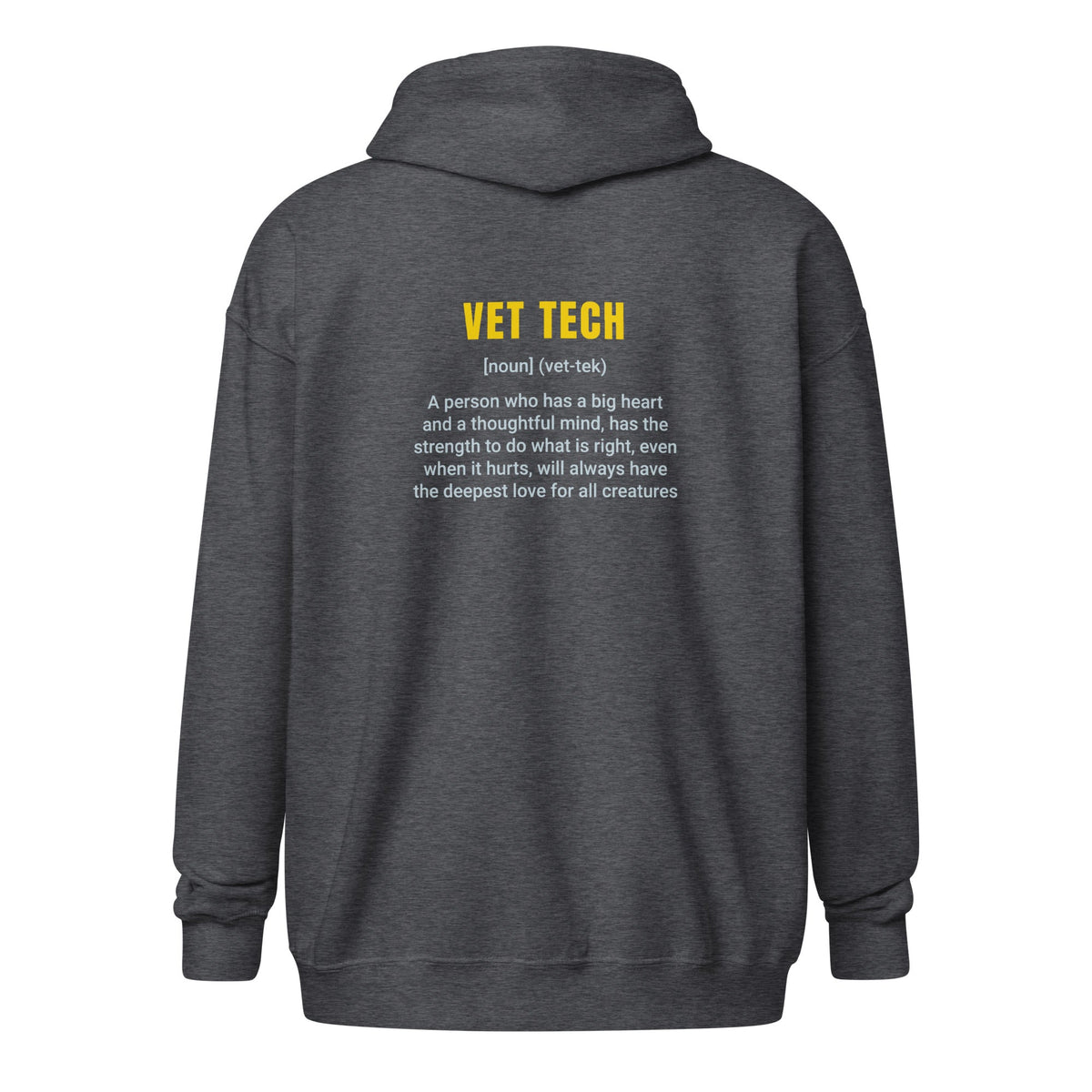 Vet Tech Definition Unisex Zip Hoodie-Unisex Zip Hoodie | Gildan 18600-I love Veterinary