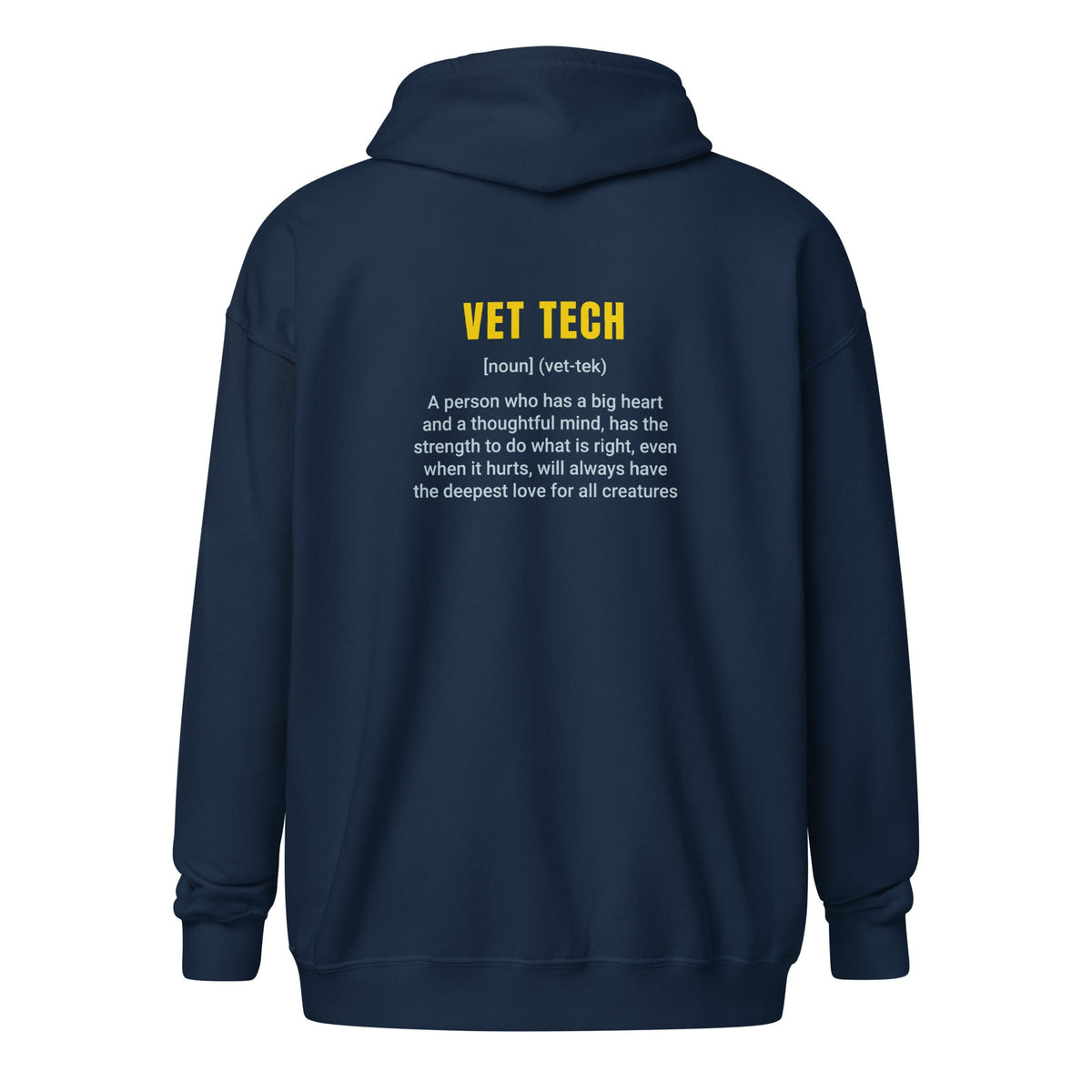 Vet Tech Definition Unisex Zip Hoodie-Unisex Zip Hoodie | Gildan 18600-I love Veterinary
