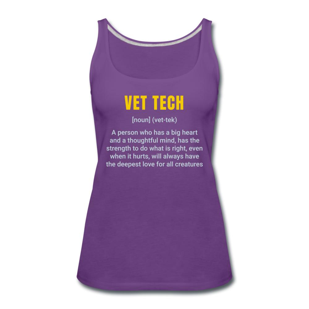 Vet Tech Definition Women's Tank Top-Women’s Premium Tank Top | Spreadshirt 917-I love Veterinary
