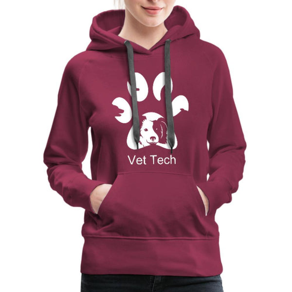 Vet Tech Dog Pawprint Women’s Premium Hoodie-Women’s Premium Hoodie | Spreadshirt 444-I love Veterinary