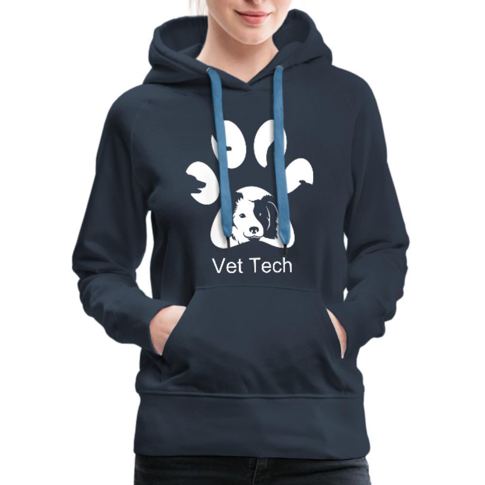 Vet Tech Dog Pawprint Women’s Premium Hoodie-Women’s Premium Hoodie | Spreadshirt 444-I love Veterinary