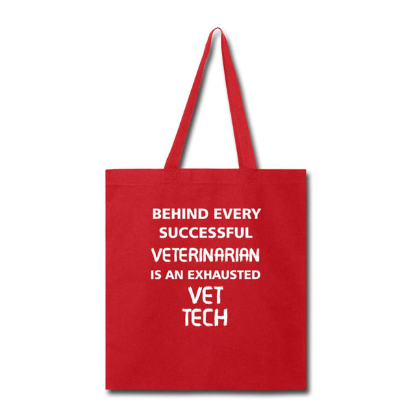 Vet Tech - Exhausted Cotton Tote Bag-Tote Bag-I love Veterinary