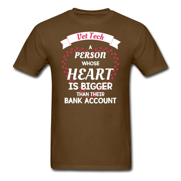 Vet Tech Heart bigger than bank account Unisex T-shirt-Unisex Classic T-Shirt | Fruit of the Loom 3930-I love Veterinary