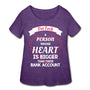 Vet Tech Heart bigger than bank account Women's Curvy T-shirt-Women’s Curvy T-Shirt | LAT 3804-I love Veterinary