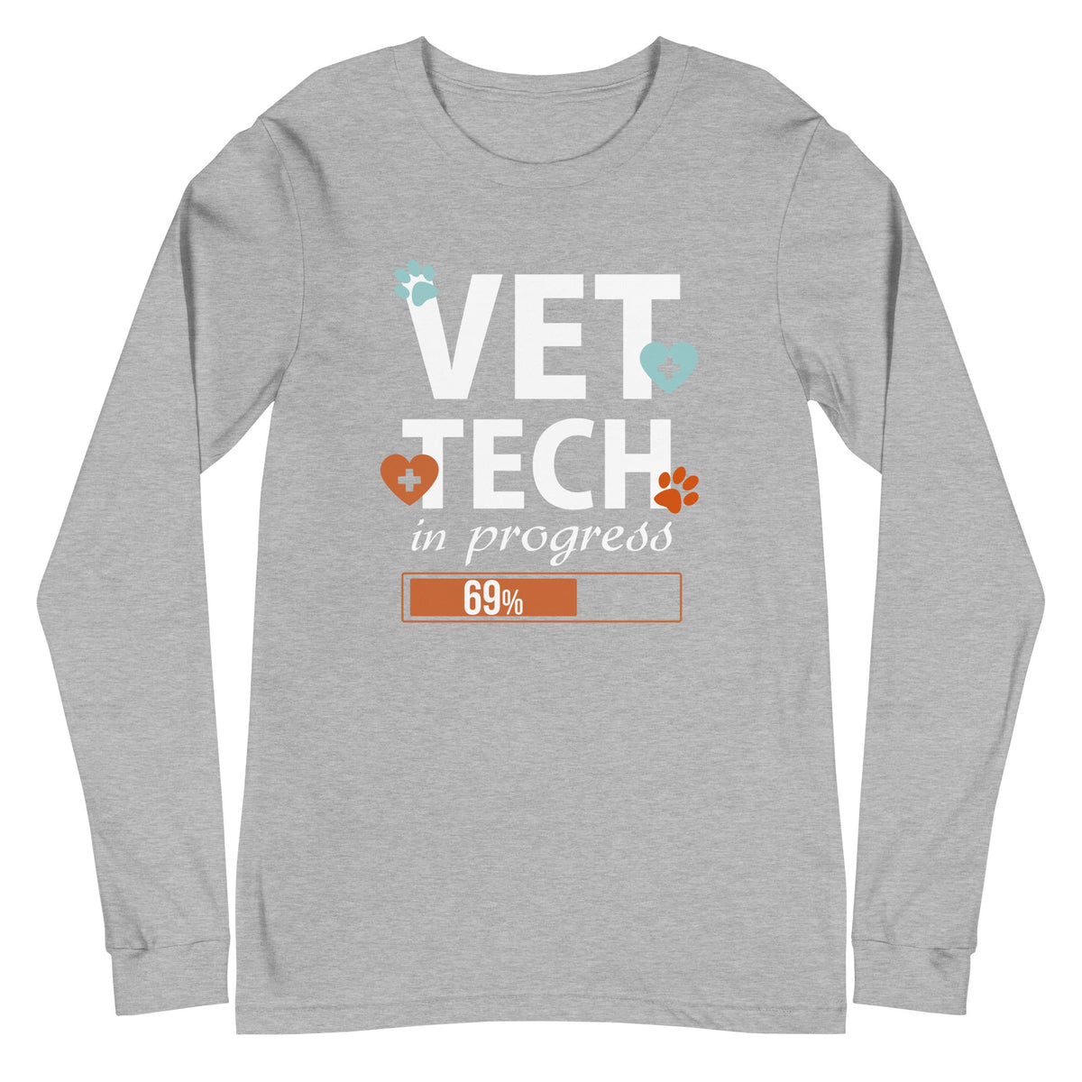 Vet Tech in progress Unisex Premium Long Sleeve T-Shirt-Unisex Long Sleeve Shirt | Bella + Canvas 3501-I love Veterinary