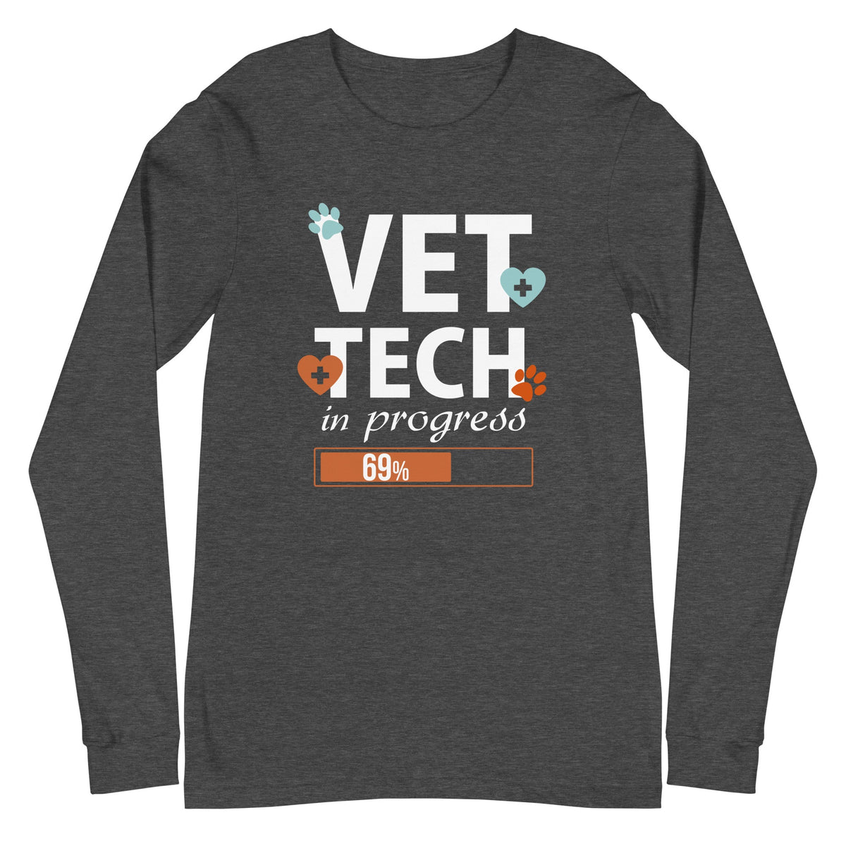 Vet Tech in progress Unisex Premium Long Sleeve T-Shirt-Unisex Long Sleeve Shirt | Bella + Canvas 3501-I love Veterinary