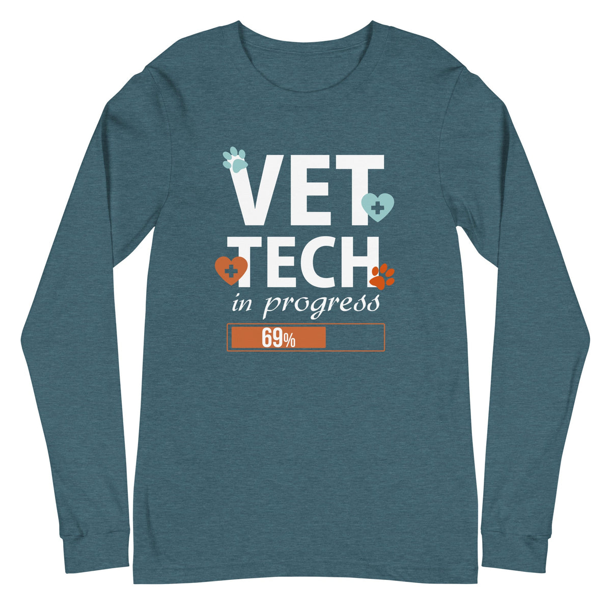 Vet Tech in progress Unisex Premium Long Sleeve T-Shirt-Unisex Long Sleeve Shirt | Bella + Canvas 3501-I love Veterinary