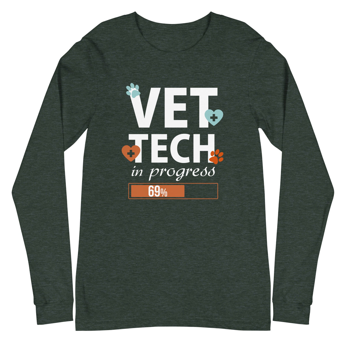 Vet Tech in progress Unisex Premium Long Sleeve T-Shirt-Unisex Long Sleeve Shirt | Bella + Canvas 3501-I love Veterinary