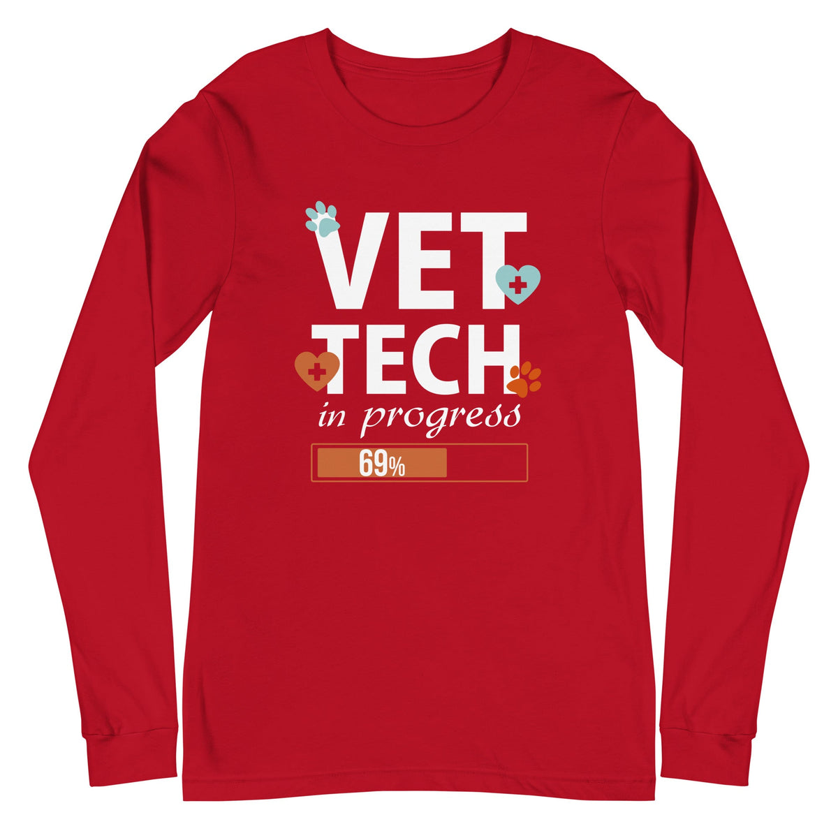 Vet Tech in progress Unisex Premium Long Sleeve T-Shirt-Unisex Long Sleeve Shirt | Bella + Canvas 3501-I love Veterinary