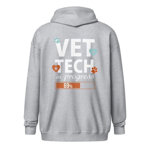 Vet Tech in progress Unisex Zip Hoodie-I love Veterinary
