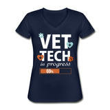 Vet Tech in progress Women's V-Neck T-Shirt-Women's V-Neck T-Shirt | Fruit of the Loom L39VR-I love Veterinary