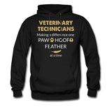 Vet Tech Making a Difference Unisex Hoodie-Men's Hoodie | Hanes P170-I love Veterinary
