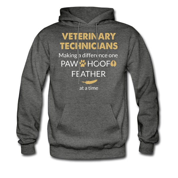 Vet Tech Making a Difference Unisex Hoodie-Men's Hoodie | Hanes P170-I love Veterinary