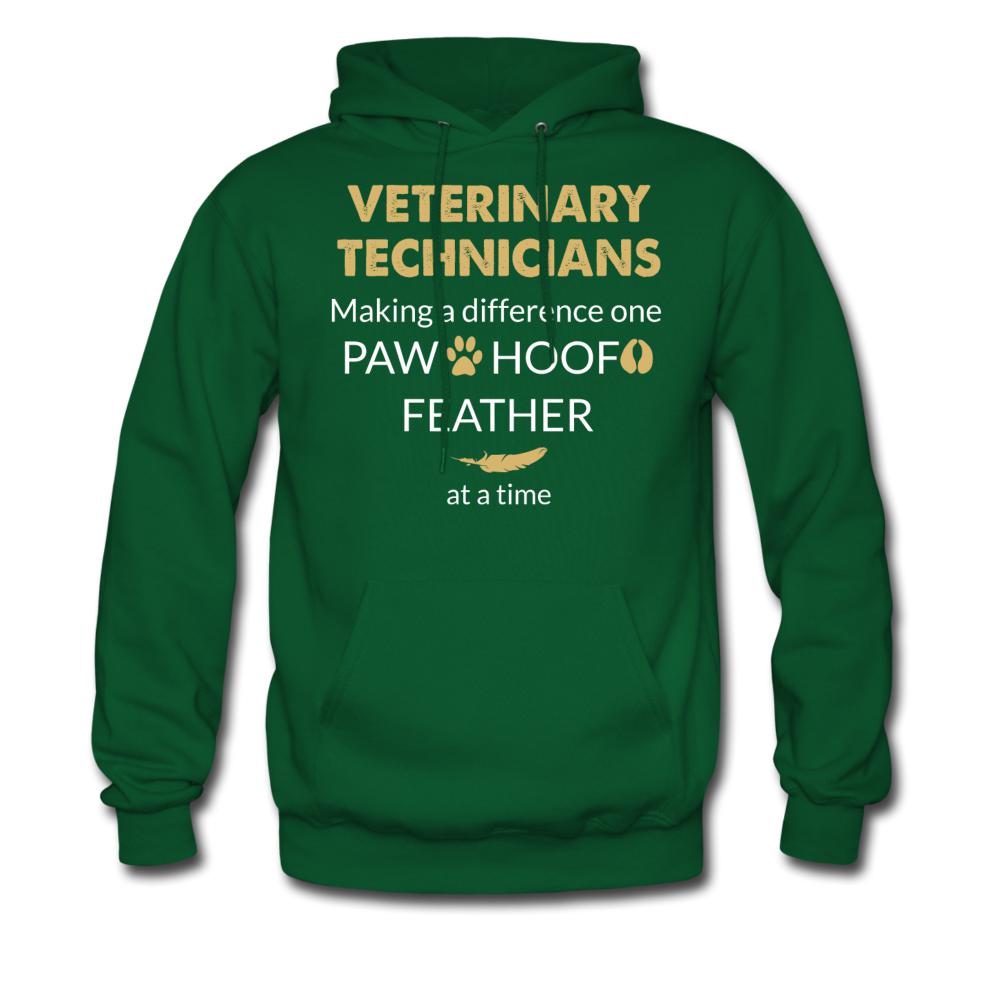 Vet Tech Making a Difference Unisex Hoodie-Men's Hoodie | Hanes P170-I love Veterinary