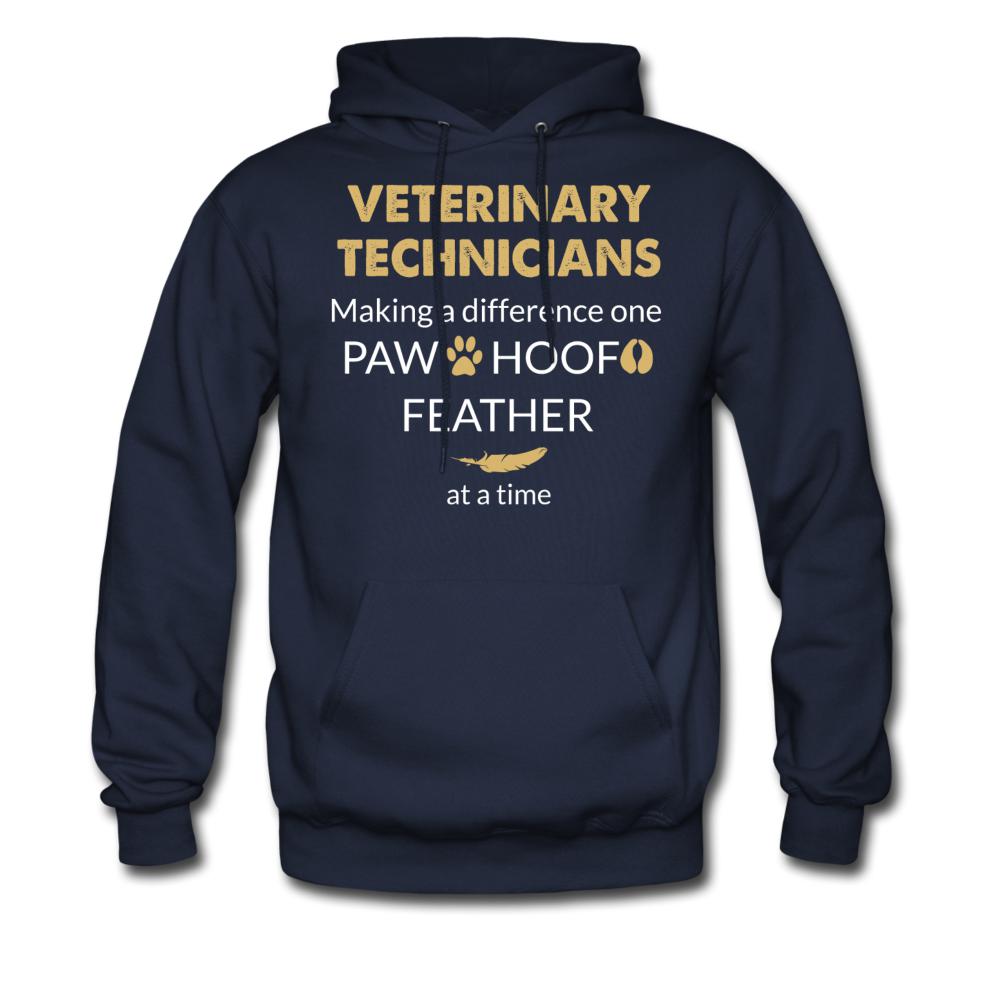Vet Tech Making a Difference Unisex Hoodie-Men's Hoodie | Hanes P170-I love Veterinary