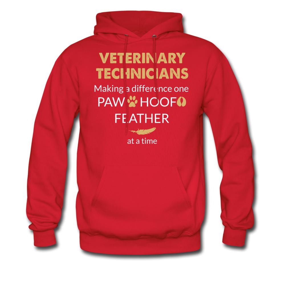 Vet Tech Making a Difference Unisex Hoodie-Men's Hoodie | Hanes P170-I love Veterinary