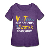Vet Tech Our patients are cuter than yours Our patients are cuter than yours Women's Curvy T-shirt-Women’s Curvy T-Shirt | LAT 3804-I love Veterinary
