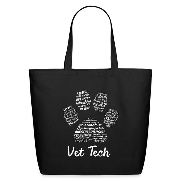 Vet Tech - Paw Print Eco-Friendly Cotton Tote-Eco-Friendly Cotton Tote-I love Veterinary