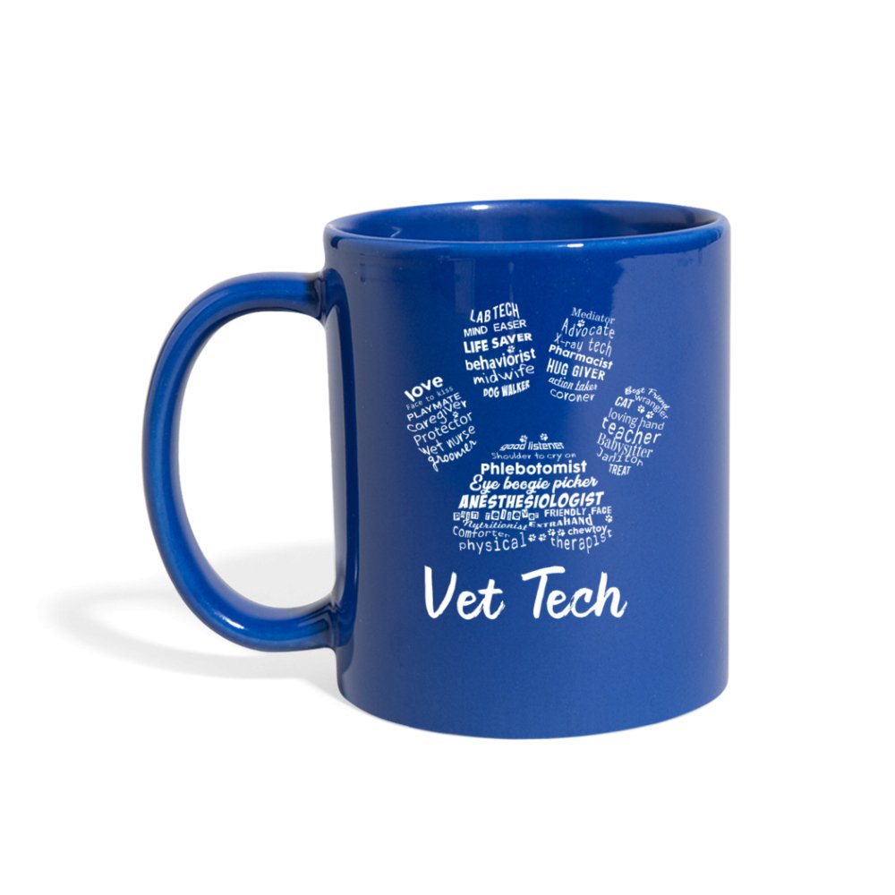 Vet Tech Paw print Full Color Mug-Full Color Mug | BestSub B11Q-I love Veterinary