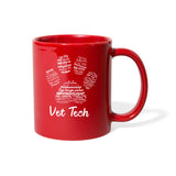Vet Tech Paw print Full Color Mug-Full Color Mug | BestSub B11Q-I love Veterinary