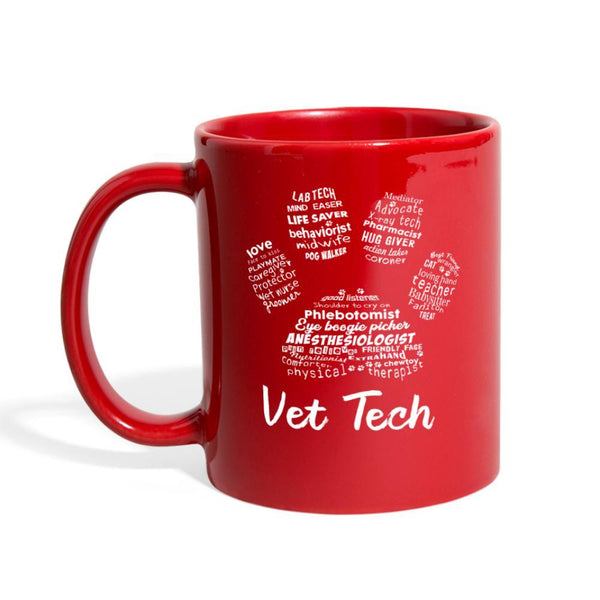 Vet Tech Paw print Full Color Mug-Full Color Mug | BestSub B11Q-I love Veterinary