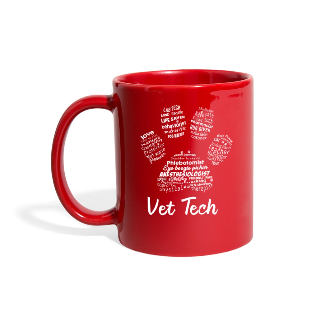 Vet Tech Paw print Full Color Mug-Full Color Mug | BestSub B11Q-I love Veterinary