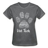 Vet Tech Paw Print Gildan Ultra Cotton Ladies T-Shirt-Gildan Ultra Cotton Ladies T-Shirt-I love Veterinary