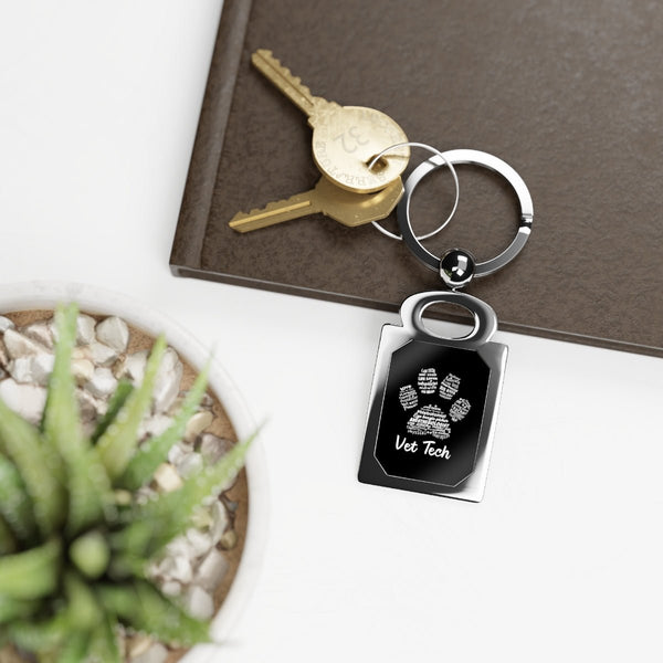 Vet Tech Paw Print Keychain-Keychains-I love Veterinary