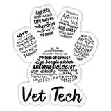 Vet Tech Paw Print Sticker-Sticker-I love Veterinary