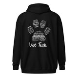 Vet Tech - Paw Print Unisex heavy blend zip hoodie-Unisex Heavy Blend Zip Hoodie | Gildan 18600-I love Veterinary