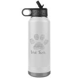 Vet Tech Paw Print Water Bottle Tumbler 32 oz-Water Bottle Tumbler-I love Veterinary
