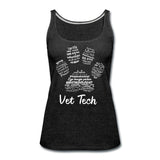 Vet Tech Paw Print Women's Tank Top-Women’s Premium Tank Top | Spreadshirt 917-I love Veterinary