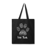Vet Tech Pawprint Cotton Tote Bag-Tote Bag | Q-Tees Q800-I love Veterinary